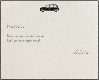 London Taxi - Stationery by Paperless Post