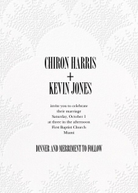 Fanned Frond (Invitation) by Carolina Herrera