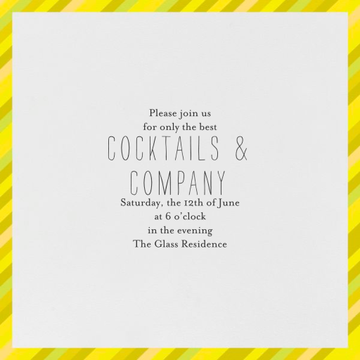 Lollipop - Cocktail Party Invitation by Mr. Boddington's Studio