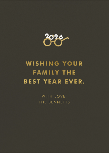 Party Supplies - New Year's Card by Hello!Lucky - Back