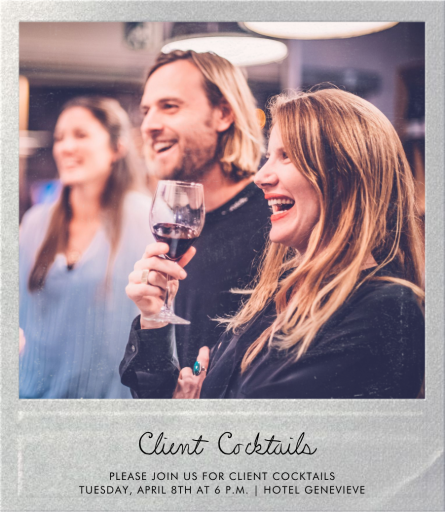 Snapshot Metallic (Single Sided) - Square - Cocktail Party Invitation by Paperless Post