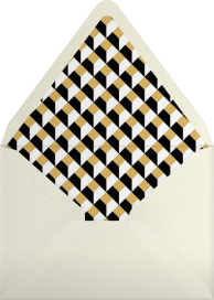Simple Gold Border Invitation Envelope