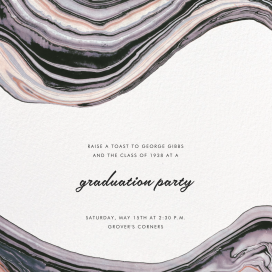 Marbleized - Graduation Party Invitation by Kelly Wearstler