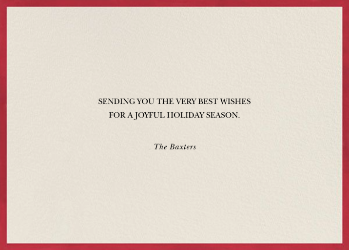 Howliday Best (Photo) - Christmas Card by Derek Blasberg - Back