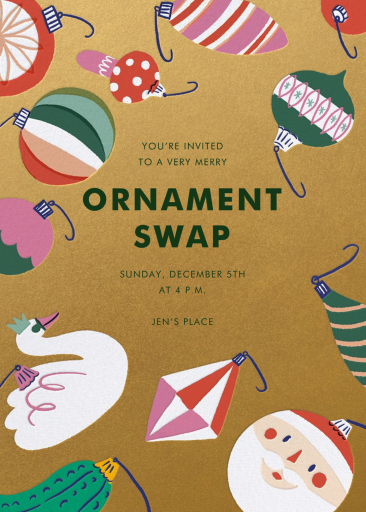 Jolly Ornaments - Holiday Party Invitation by Hello!Lucky