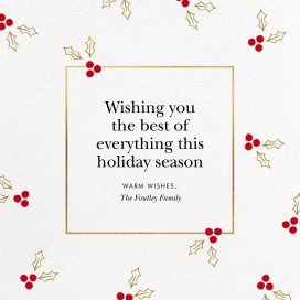 Golden Berries - Holiday Card by kate spade new york
