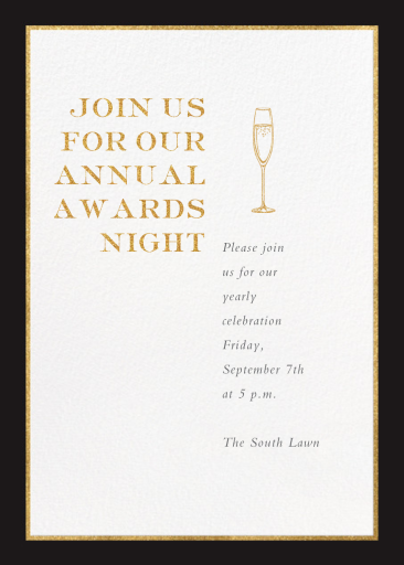 Oro (Tall) - Awards Ceremony Invitation by Paperless Post