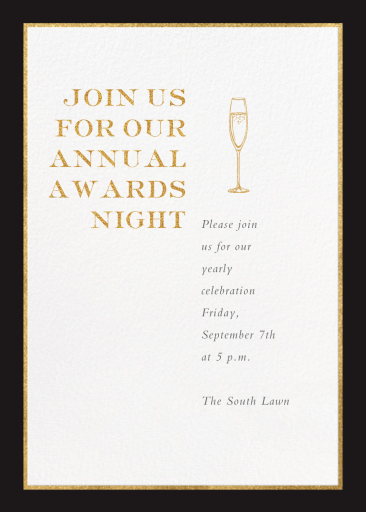 Oro Tall - Awards Ceremony Invitation by paperless_post