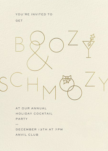 Boozy and Schmoozy - Winter Party Invitation by Paperless Post