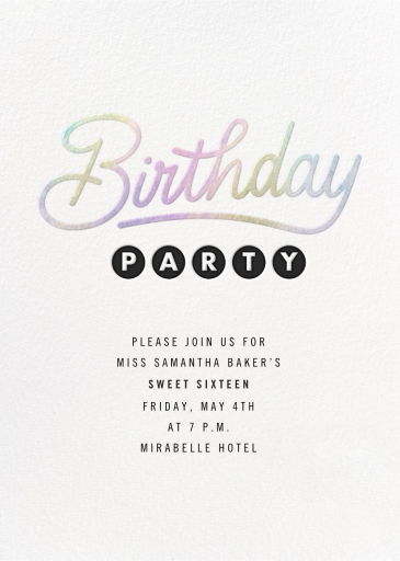 Galaxy Birthday - Sweet 16 Invitation by Paperless Post