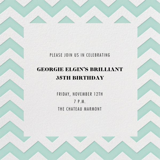 Chevrons - Square - Birthday Invitation by Paperless Post