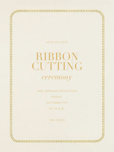 Leaf Inner Bevel Border by Paperless Post