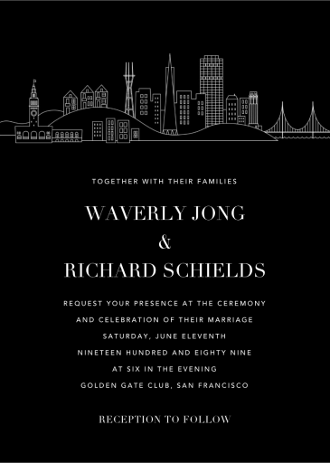 Skyline View - Wedding Invitation by Paperless Post