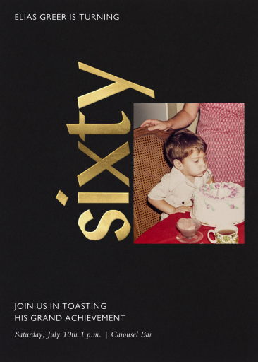 Celebration Photo - 60th Birthday Invitation by Paperless Post