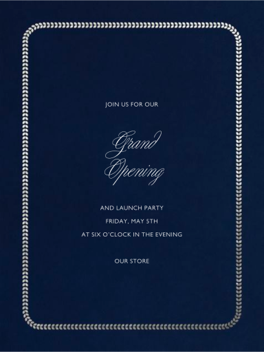 Leaf Inner Bevel Border - Launch Party Invitation by Paperless Post