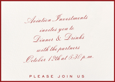 Forever in Ink - Business Dinner Invitation by Paperless Post