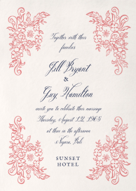 Swirls and Flowers - Wedding Invitation by Emilia Wickstead