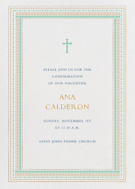 Our Baby's Big Day - Confirmation Invitation by Mr. Boddington's Studio