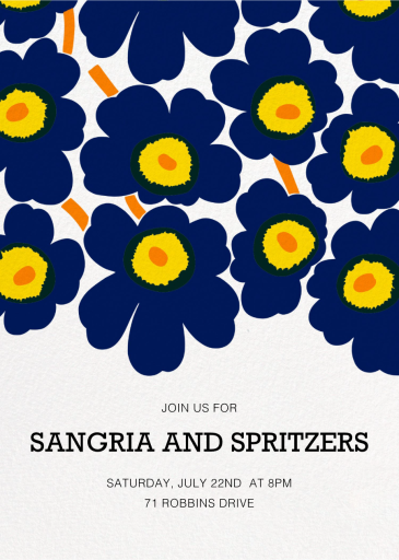 Unikko (Tall) - BBQ Invitation by Marimekko