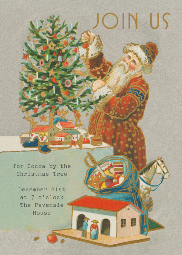 Merry Saint Nick - Holiday Party Invitation by John Derian