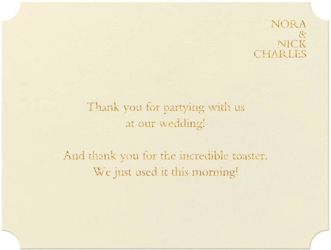 Orient Express (Thank You) by Crane & Co.