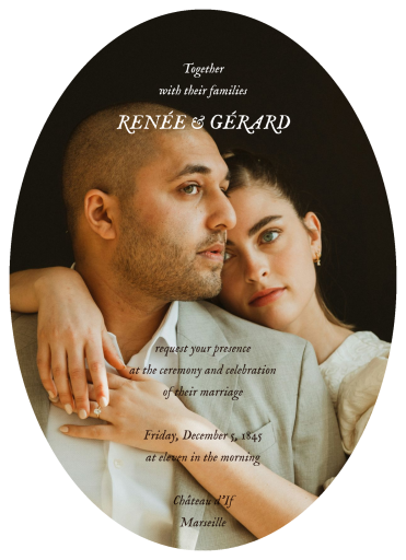 Custom (Oval) - Wedding Invitation by Paperless Post