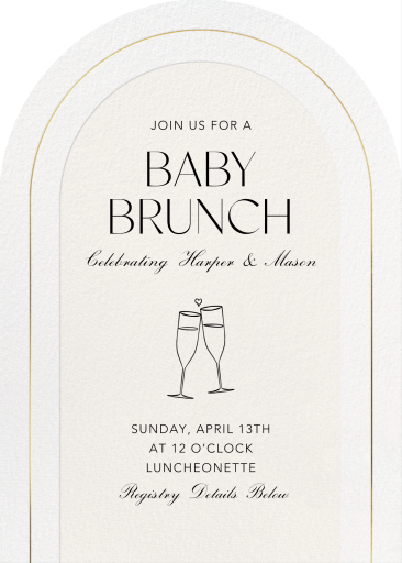 Champagne Clink - Baby Shower Invitation by Paperless Post