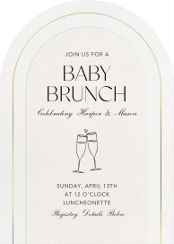 Champagne Clink - Baby Shower Invitation by Paperless Post