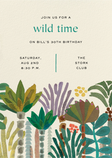 Painted Flora - Dinner Party Invitation by Jungalow