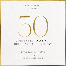 Gold Glimmer - Birthday Invitation by Paperless Post