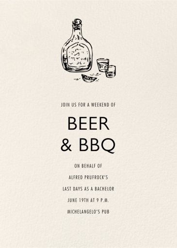 Cream - Bachelor Party Invitation by Paperless Post