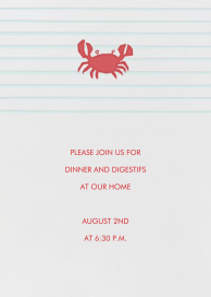 Crab - Picnic Invitation by Linda and Harriett