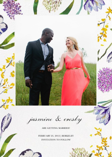 Spring Florets (Photo Save the Date) - Invitation by Happy Menocal