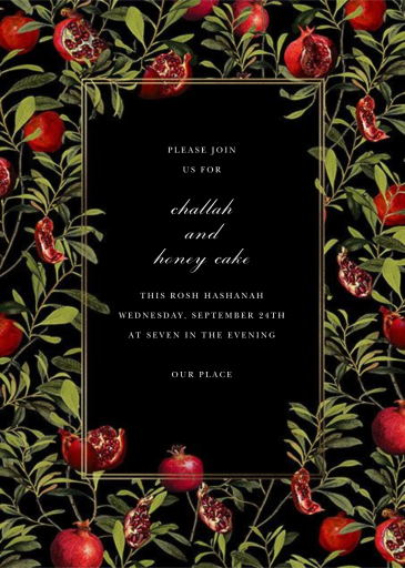Grenadine - Rosh Hashanah Invitation by Oscar de la Renta