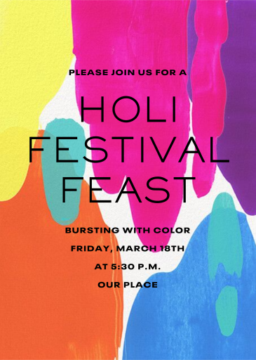 Joyful Colors - Holi Invitation by Paperless Post