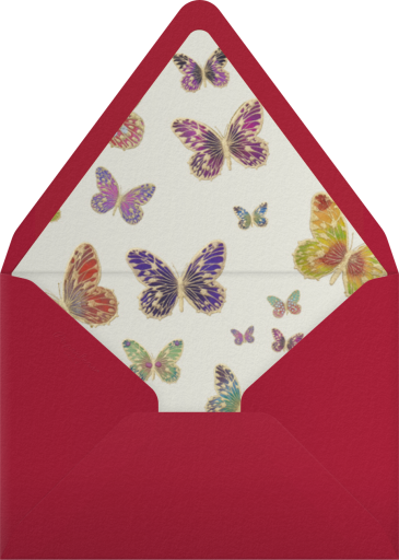 Hand Painted Butterfly Stationery - Bernard Maisner Envelope