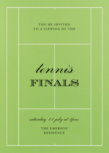 Centre Court - Invitation by Paperless Post
