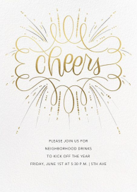 Curlicue Cheers - Get-Together Invitation by Paperless Post