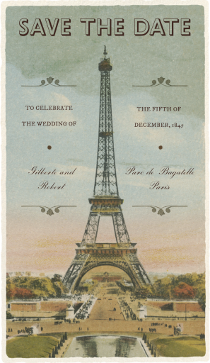 Eiffel Tower - Invitation by John Derian
