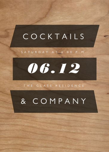 Wood Grain Color Slabs by Paperless Post