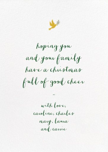 Written in Tinsel - Christmas Card by Paperless Post - Back