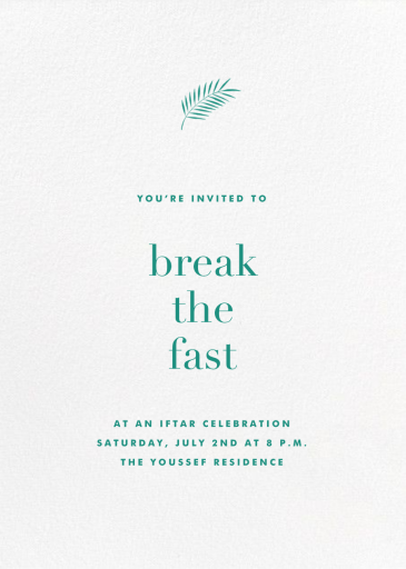 Ivory Plain - Ramadan & Eid Invitation by Paperless Post