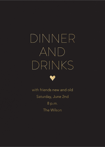 Dinner and Drinks - Dinner Party Invitation by Sugar Paper