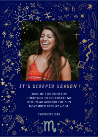 Star Signs - Birthday Invitation by Carolyn Suzuki Studio