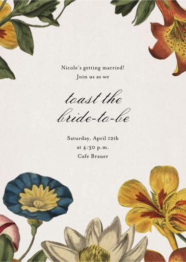 Botanica - Bridal Shower Invitation by John Derian