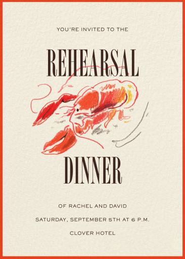 Maritime Fare - Rehearsal Dinner Invitation by Sam Crosby