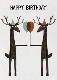 Party Deer (Jon Klassen) - Birthday Card by Red Cap Cards