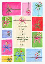 Wrapped Gifts with Berries Invitation