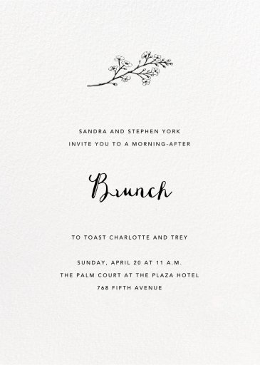 Ivory Plain - Brunch Invitation by Paperless Post