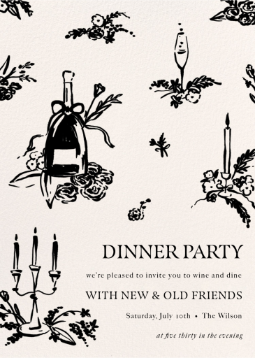 Toile de Love - Dinner Party Invitation by Paperless Post